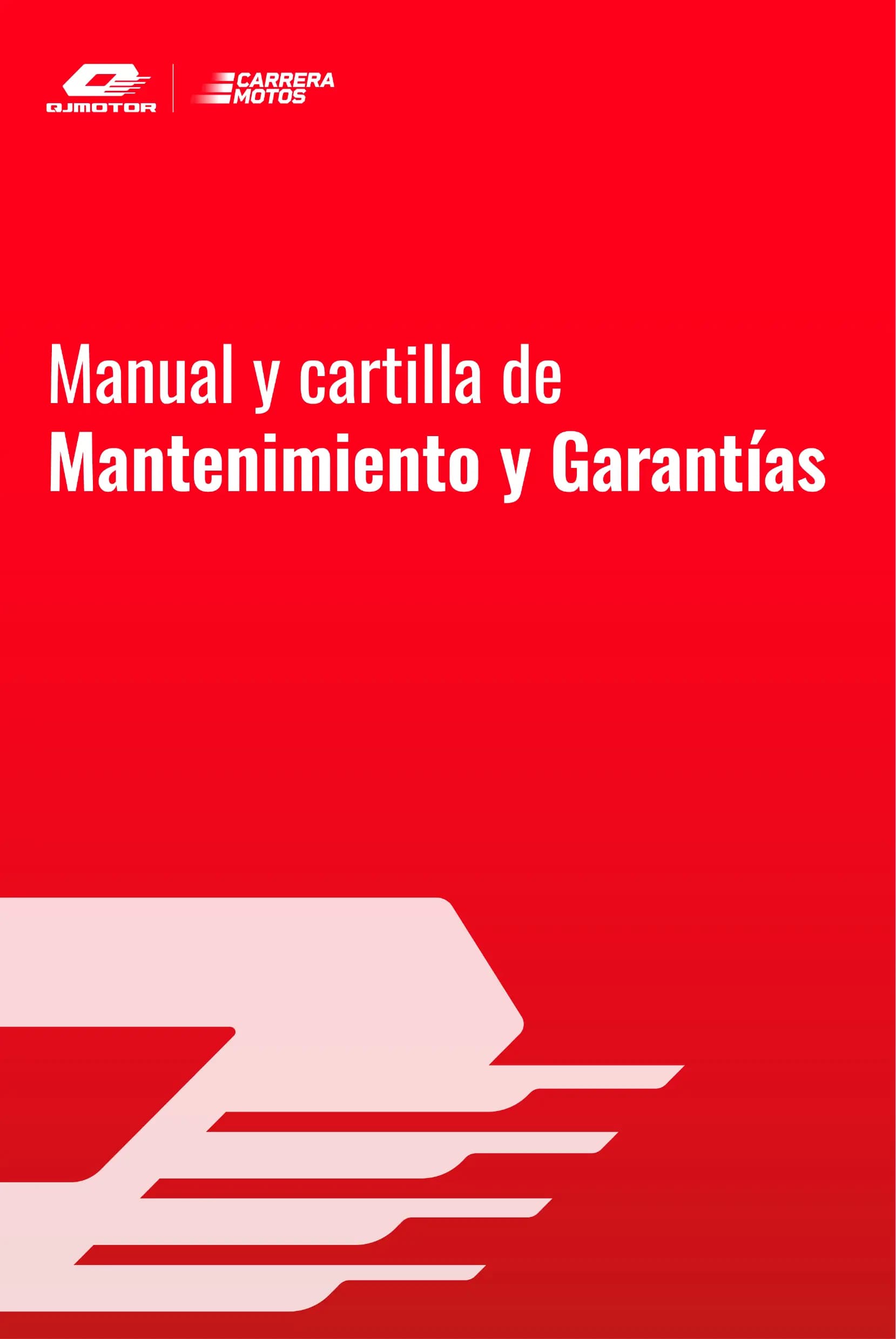 Página 1 del Manual de Garantía y Mantenimiento QJ Motor: Portada.